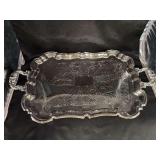 NIB Elegance In Silver Silverplated Chippendale Footed Tray - 23-1/4 x 13-3/4 x 1-3/4 tall
