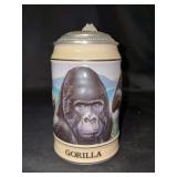 NIB Budweiser Endangered Species Series “Gorilla” Stein - 7-1/4” tall