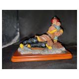 Limited Edition (1616/2600) Red Hats of Courage 1st Edition “Small Wonders” resin fireman home decor piece - 6” tall