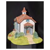 NIB LilliPut Lane American Landmarks “Small Town Library” by artist Ray Day - 4” tall