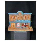 Miniature Lilliput Lane 'See the USA in Your Chevrolet' dealership collectible building in original box - #0242 - with COA and Deed