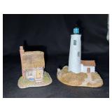 Grouping of (2) small LilliPut Lane cottages - The Spinney & Great Point Light - both in original boxes and with COA - 2-1/2” tall