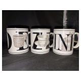 Grouping of (3) Dept. 56 “Coffee Break” mugs - various design on each