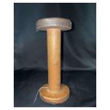 Antique wood thread spool - 9-1/4” tall