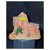 Miniature Lilliput Lane 'Nothing Runs Like A Deere' John Deere Barn collectible building in original box - #0490 - with COA and Deed