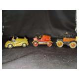 Set of (3) Dept. 56 antique car ornaments