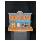 Miniature Lilliput Lane 'See the USA in Your Chevrolet' dealership collectible building in original box - #0202 - with COA and Deed