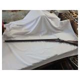 Antique double barrel percussion 12-guage muzzleloader shotgun 38" barrel length NO MARKINGS SO MAKER UNKNOWN...