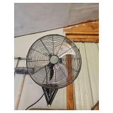 DFC-K18 18" high-velocity industrial wall-mounted and oscillating fan designed for garages, workshops, barns, and commercial spaces...
