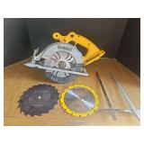 DeWalt DC390 18v XRP 6 1/2" Cordless Circular Saw NO BATTERY w/Extra Blades...