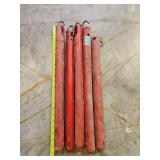 Five(5) cylindrical tractor weights...