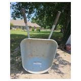 Job Smart 6 Cube heavy duty steel tray wheelbarrow...