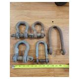 LOT of vintage bolt type shackles...