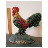 Cast iron Rooster doorstop 11"T.