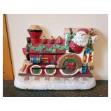 Cast iron Christmas Locomotive with Santa doorstop, 5.5"T x 8.5"L.