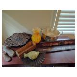 grouping of home decor