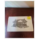 Heritage Village Collection New England Village series " Two Rivers Bridge" handpainted porcelain