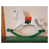 Cast iron Rocking Horse doorstop 8.5"T x 10.75"L. Double-sided.