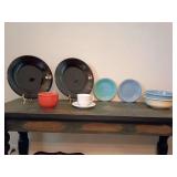 Fiesta dinnerware, these have capital "F" and lead free markings. Added 3 salad plates on 8/14 see last pic.