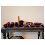 Great entertaining group of red glassware.