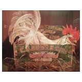 Framed art print "Fine & Fancy Leghorn" rooster by artist Nancy Noel. 32" x 25.5". So Great.