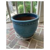 17“ x 14“ blue pottery pot