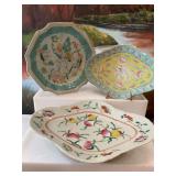 Set of 3 Asian decor pieces. See photos for condition.