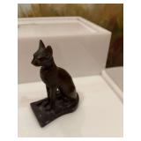 3” Ancient bronze Egyptian Goddess  Bastet Cat.