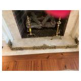 50“ x 8“ x 6“ Antique brass fireplace rail guard.