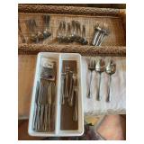 33 piece flatware set of International stainless. China