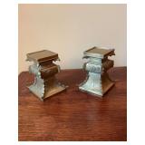 A pair of fabulous ornate brass candle holders 6“ x 5 1/2“