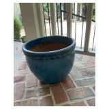 17” x 14” blue pottery planter