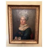 24“ x 30“ Gold framed, Antique oil painting portrait of lady by L. Boilly 18/19c