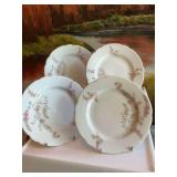 Set of four 7 1/2 inch LS&S Carlsbad, Austria bread and butter plates