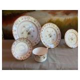 5 Piece Pl. setting. Wedgewood bone China, England - Pattern is Bianca