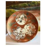 7 1/2 inch vintage Japanese red ceramic collectible plate