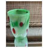 4 1/2“ x 7“ mid-century modern CZECH Atelier glass vase