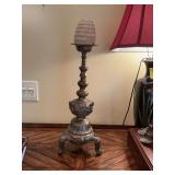 Oriental bronze candle holder 18 inches