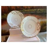 Vintage KPM -Poland-Rococo Baroque 9 1/2 inch and 9 1/4 inch plates. See pictures for condition. (2).