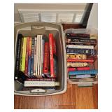 Two containers of books. See all photos for titles and genres.