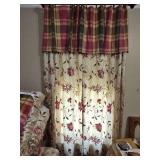 Additional pair of Raymond Waites "Summer Palace" drapes and valance.