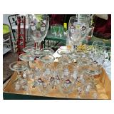 16 piece Libby Cozy Santa beverage stemware.