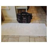 Camp Zero insulated soft side cooler and cotton rug that is 24x 66 in long period