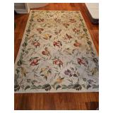 Fruit themed area rug. 5 ft x 8 ft  No pad.