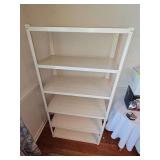 Metal shelf unit. 30 x 15.5 x 59 in tall.