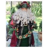 Beautiful 25 in Santa with garland and redbird on a nest.