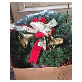 Box of nice wreaths and outside Christmas decor