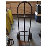 Hand truck or dolly with pneumatic tires. 50 in tall.