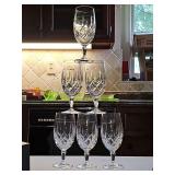 Six Gorham Crystal " Lady Anne" iced beverage glasses.