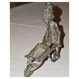 very collectible Pewter miner figurine by Jay Pitts. Made in england.